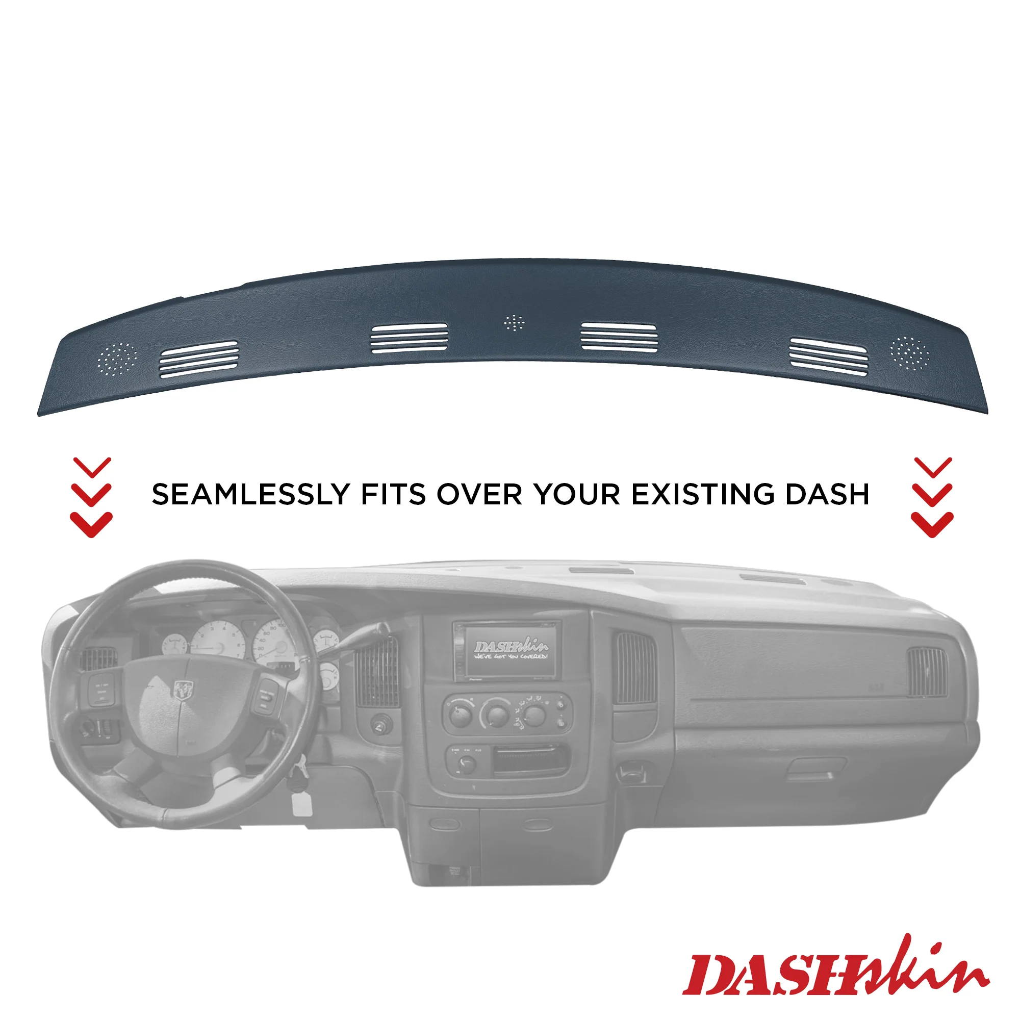 2002–2005 Dodge Ram Rear-Defrost Dash Cover – Hard Molded Plastic Overlay – Made in the USA - 0205DRW - Image 10