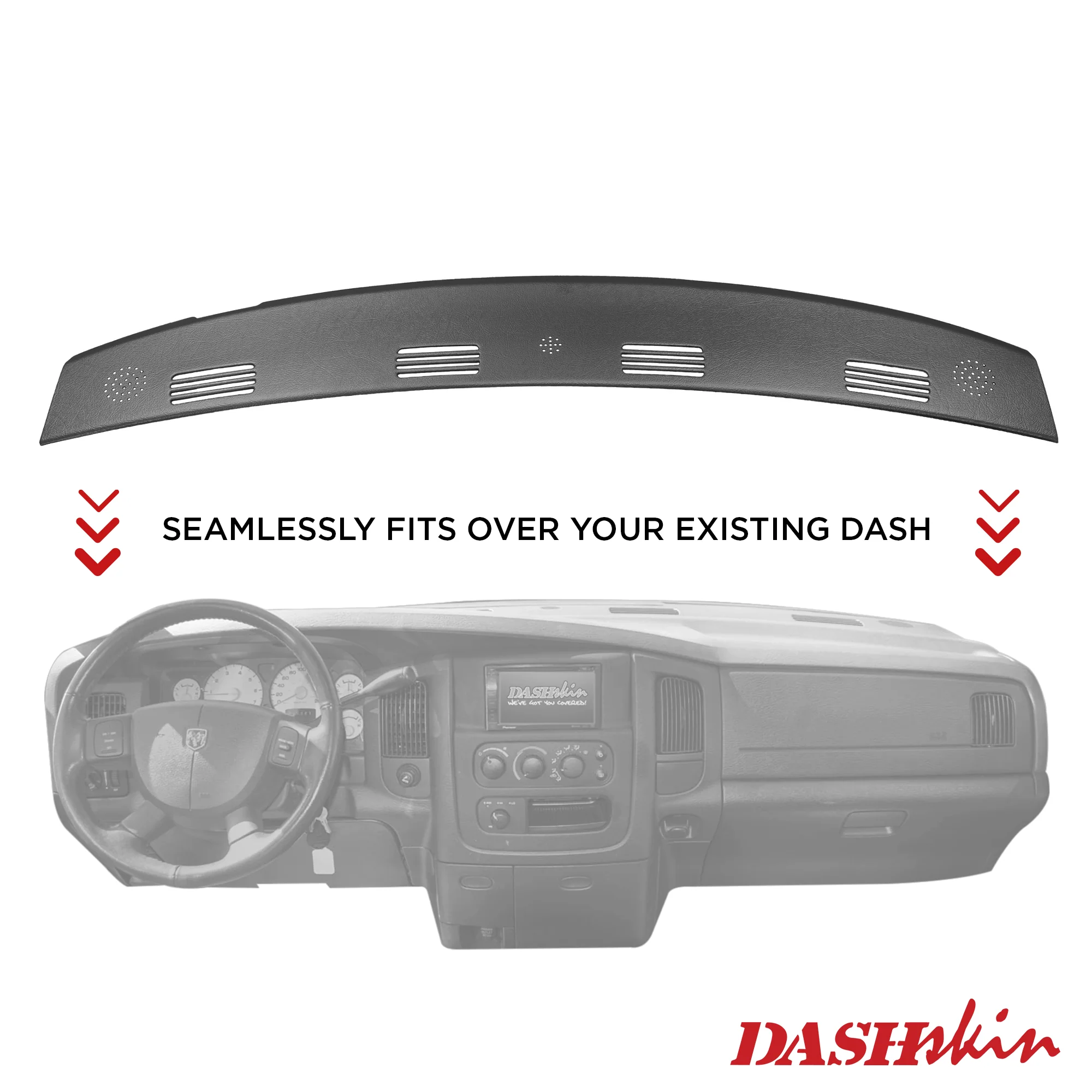 2002–2005 Dodge Ram Rear-Defrost Dash Cover – Hard Molded Plastic Overlay – Made in the USA - 0205DRW - Image 8