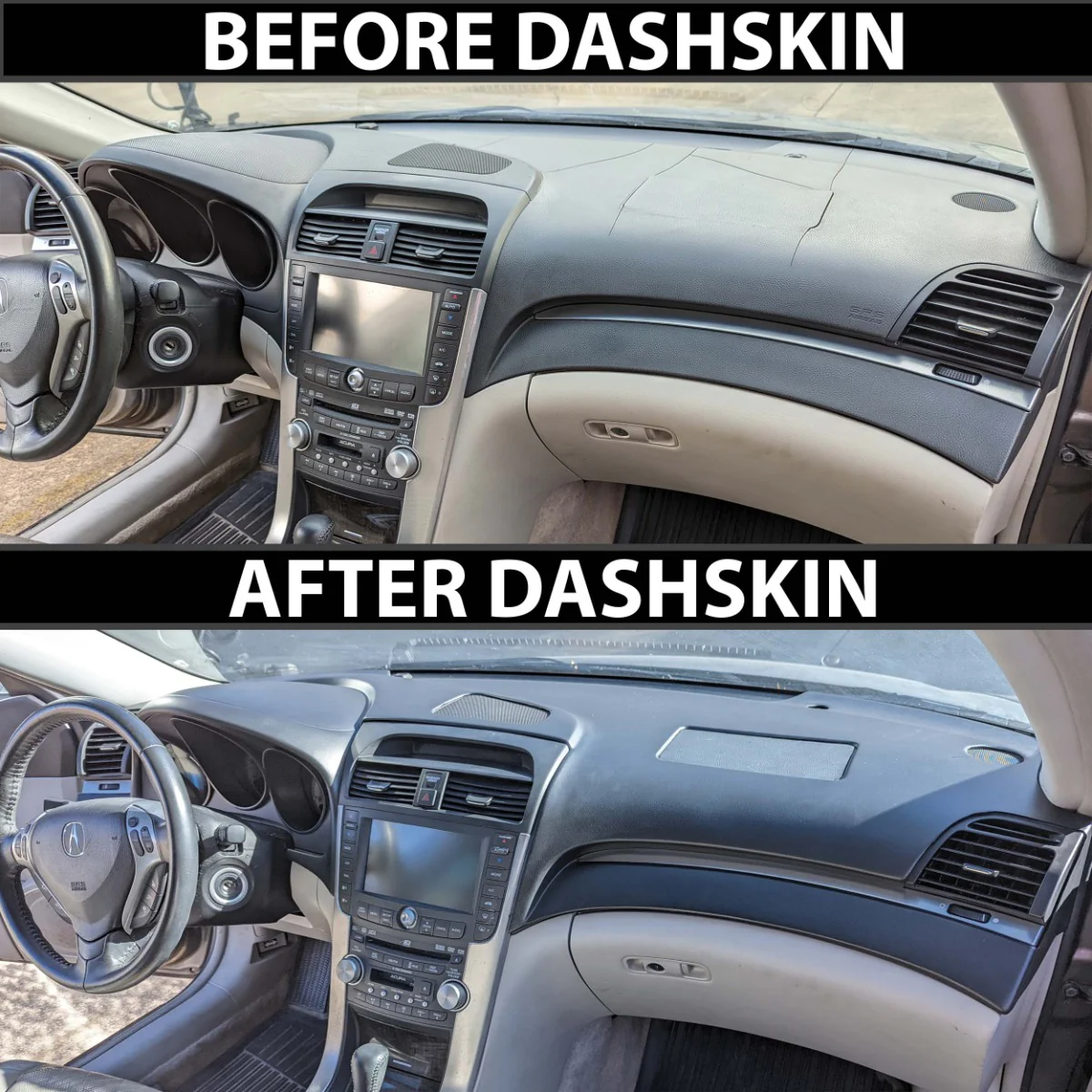 2004–2008 Acura TL Dash Cover – Hard Molded Plastic Overlay – Made in the USA - 0408TL - Image 6