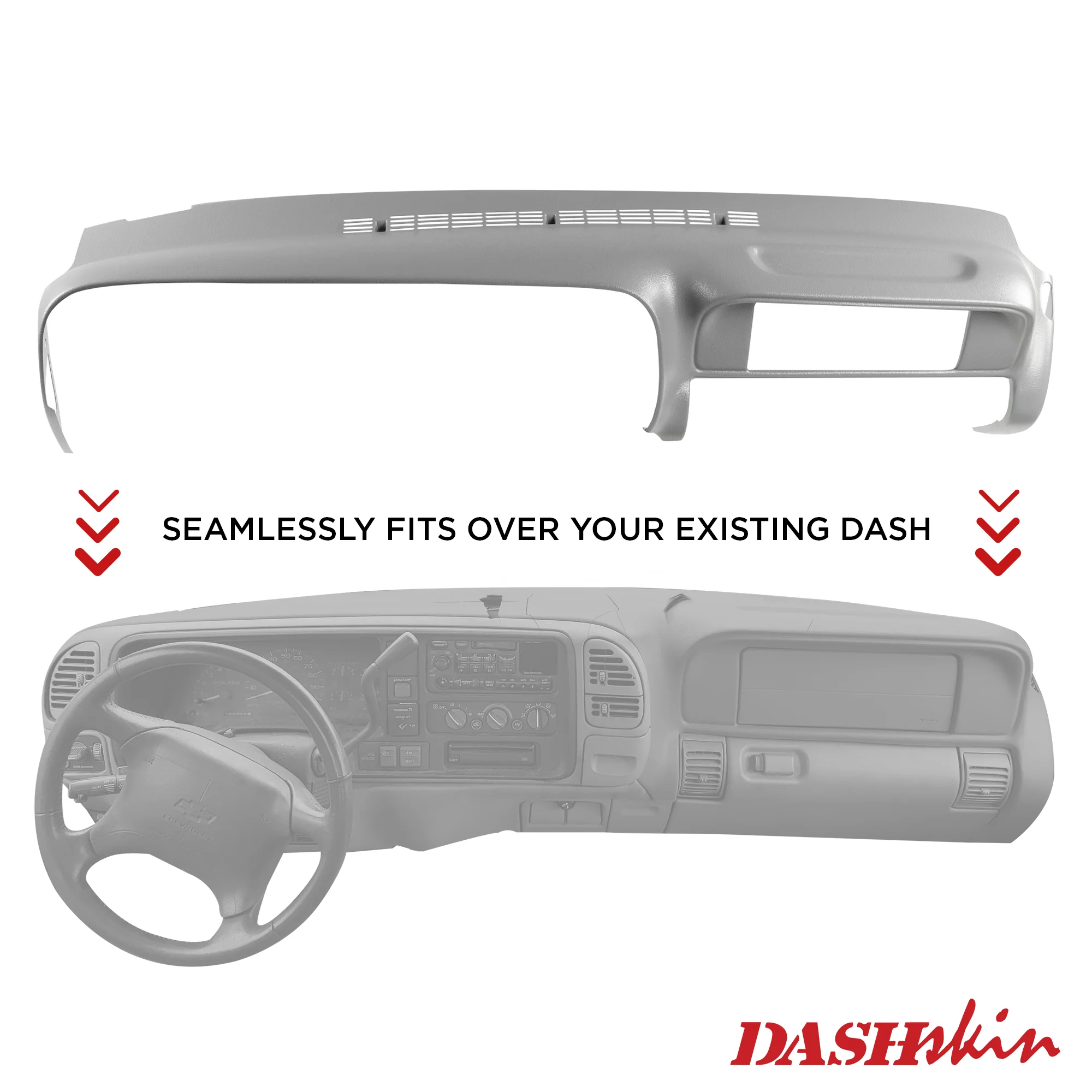1997–1999 Chevrolet & GMC C/K 1500, 1997-2000 GMC C/K 2500–3500 Pickup, Suburban, Tahoe, Yukon & Cadillac Escalade Dash Cover – Hard Molded Plastic Overlay – Made in the USA - 9700GM - Image 12