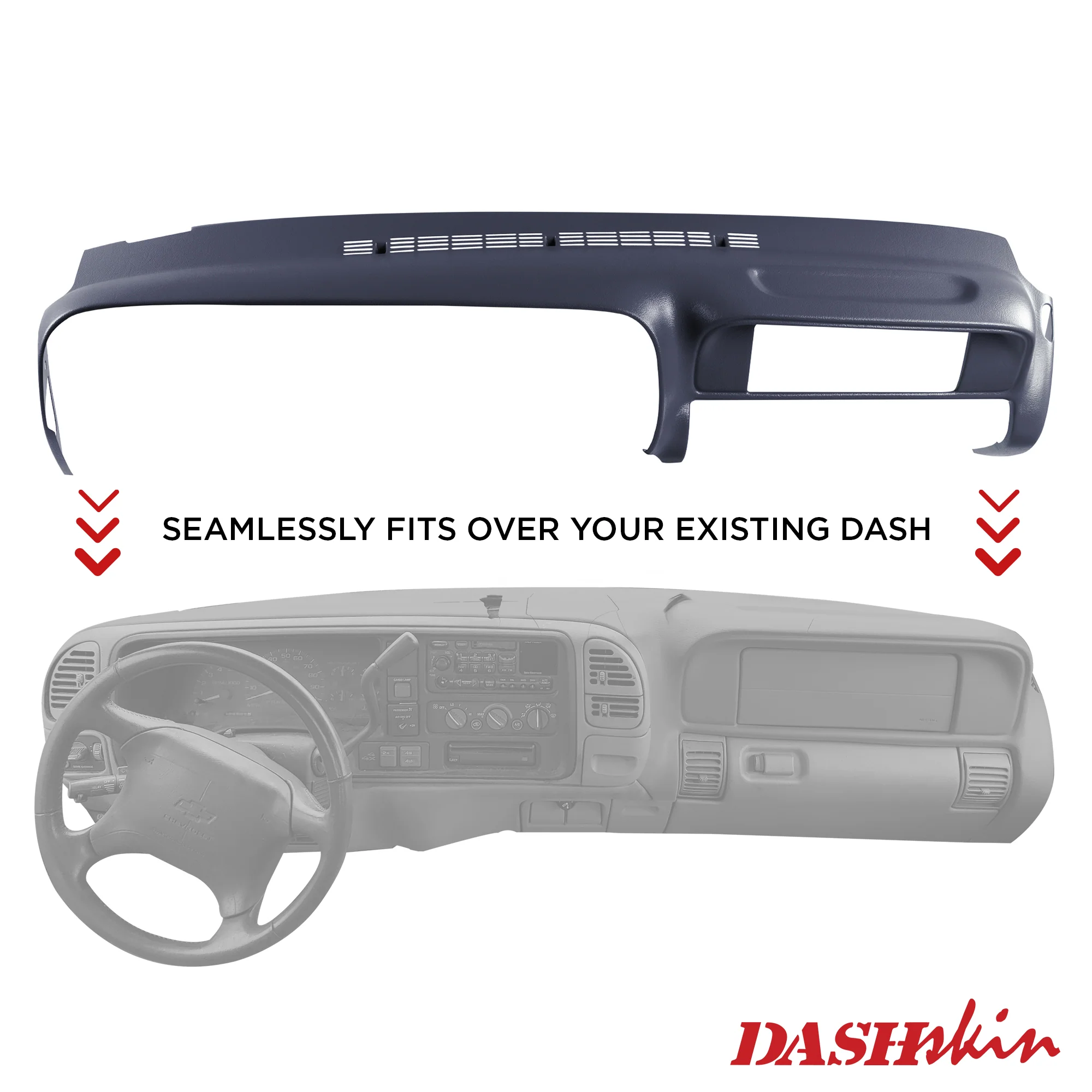 1997–1999 Chevrolet & GMC C/K 1500, 1997-2000 GMC C/K 2500–3500 Pickup, Suburban, Tahoe, Yukon & Cadillac Escalade Dash Cover – Hard Molded Plastic Overlay – Made in the USA - 9700GM - Image 14