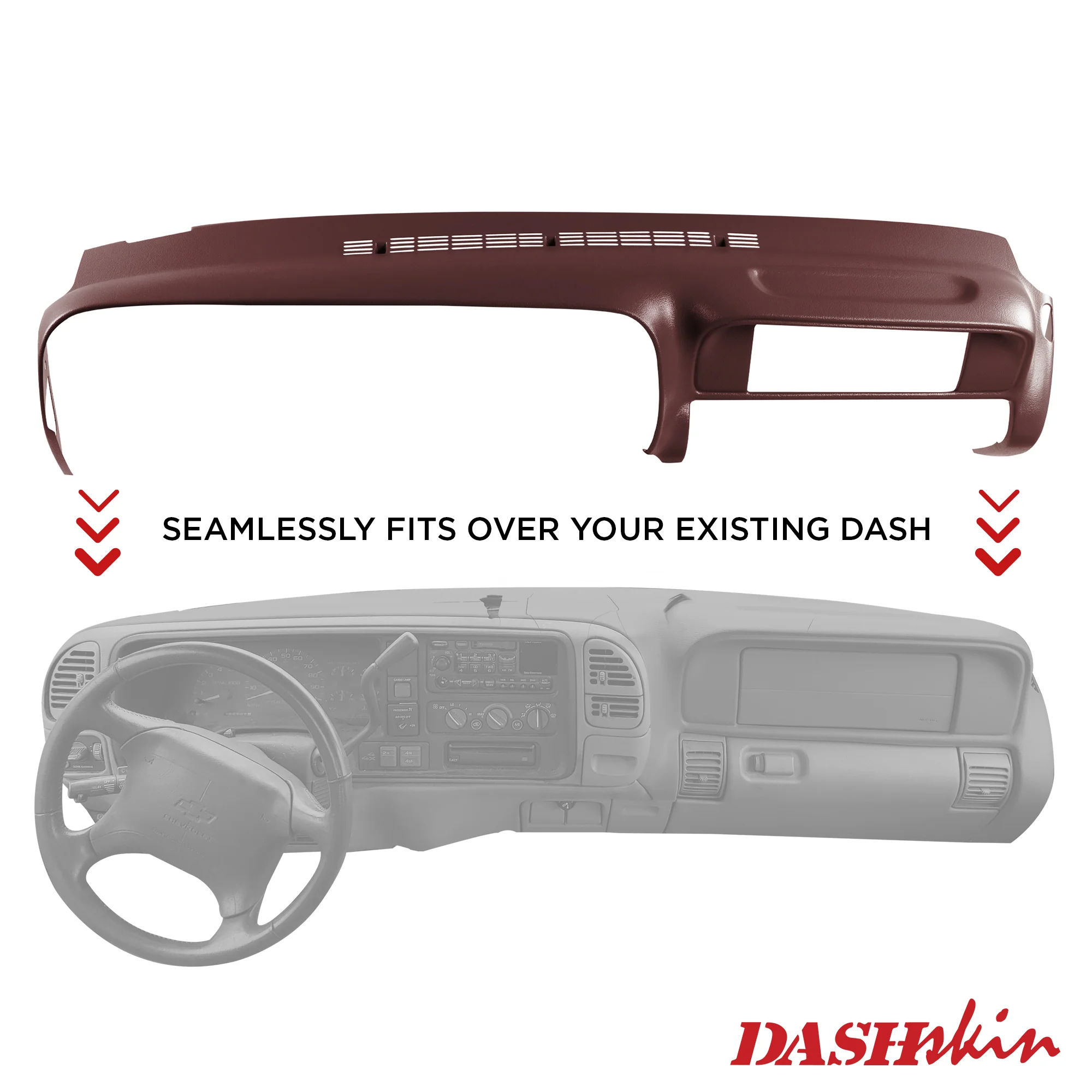1997–1999 Chevrolet & GMC C/K 1500, 1997-2000 GMC C/K 2500–3500 Pickup, Suburban, Tahoe, Yukon & Cadillac Escalade Dash Cover – Hard Molded Plastic Overlay – Made in the USA - 9700GM - Image 15