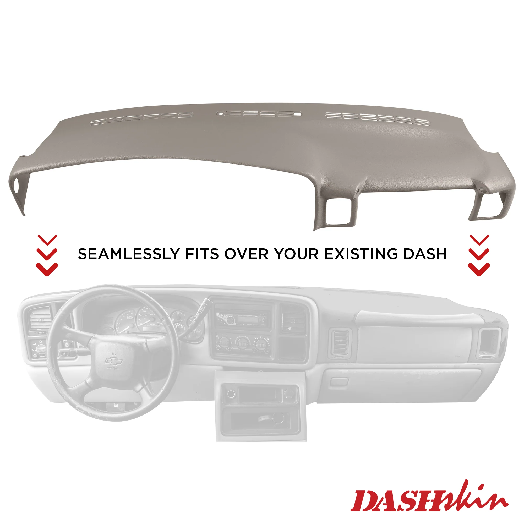 2000–2006 Chevrolet Tahoe / Chevrolet Suburban / GMC Yukon / Chevrolet Avalanche Dash Cover (Fits 1999–2006 Silverado & Sierra) – Hard Molded Plastic Overlay – Made in the USA - 0006GM - Image 15
