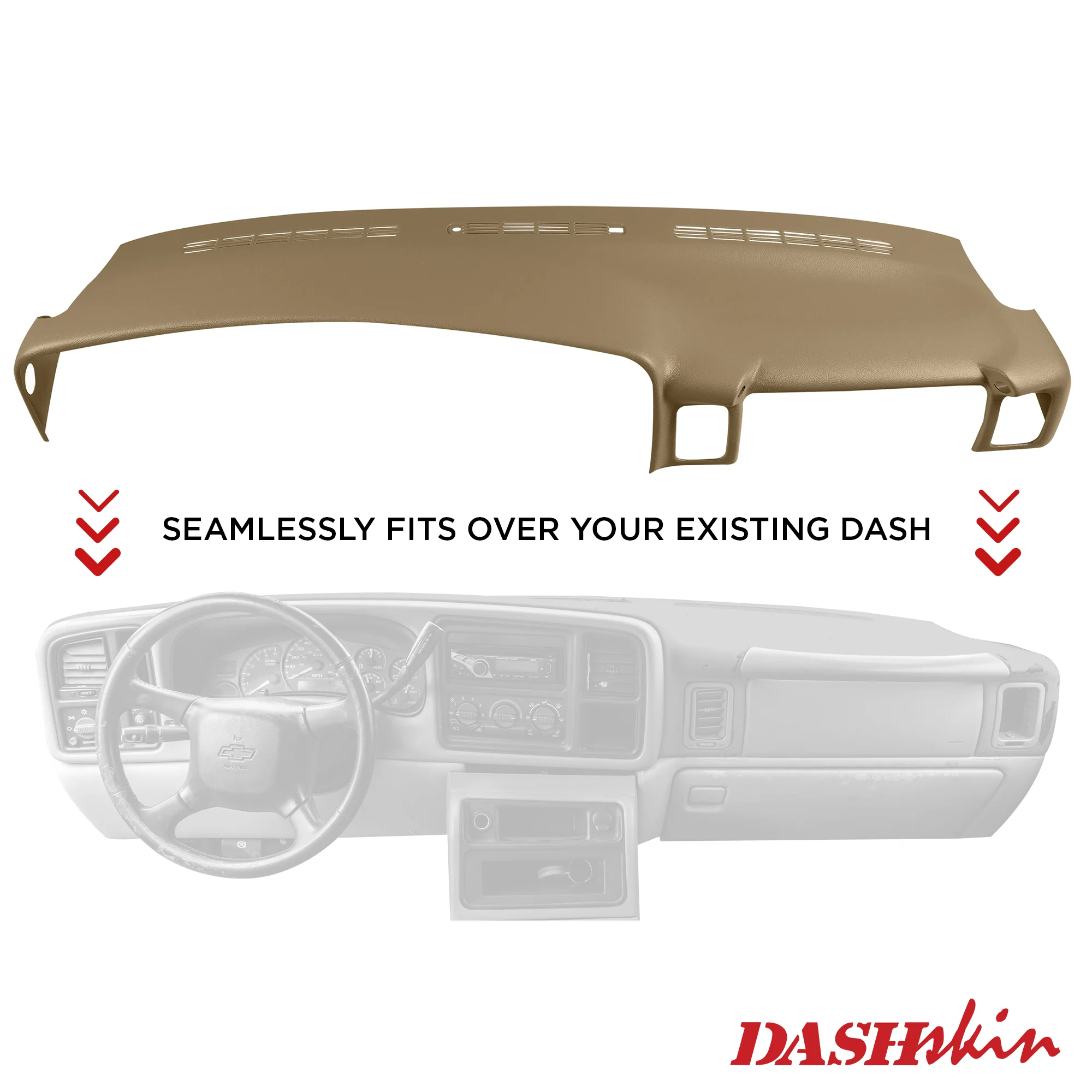 2000–2006 Chevrolet Tahoe / Chevrolet Suburban / GMC Yukon / Chevrolet Avalanche Dash Cover (Fits 1999–2006 Silverado & Sierra) – Hard Molded Plastic Overlay – Made in the USA - 0006GM - Image 16