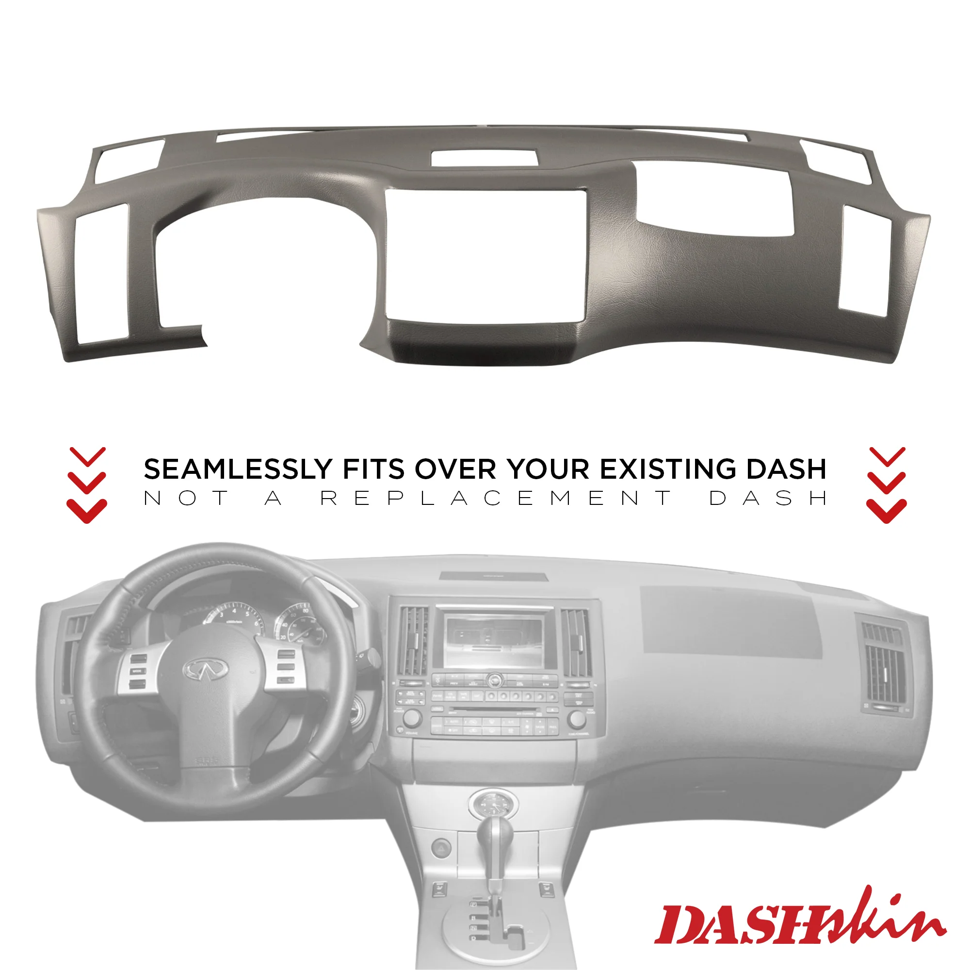 2003–2005 Infiniti FX35 / Infiniti FX45 Dash Cover – Hard Molded Plastic Overlay – Made in the USA - 0305FX - Image 11