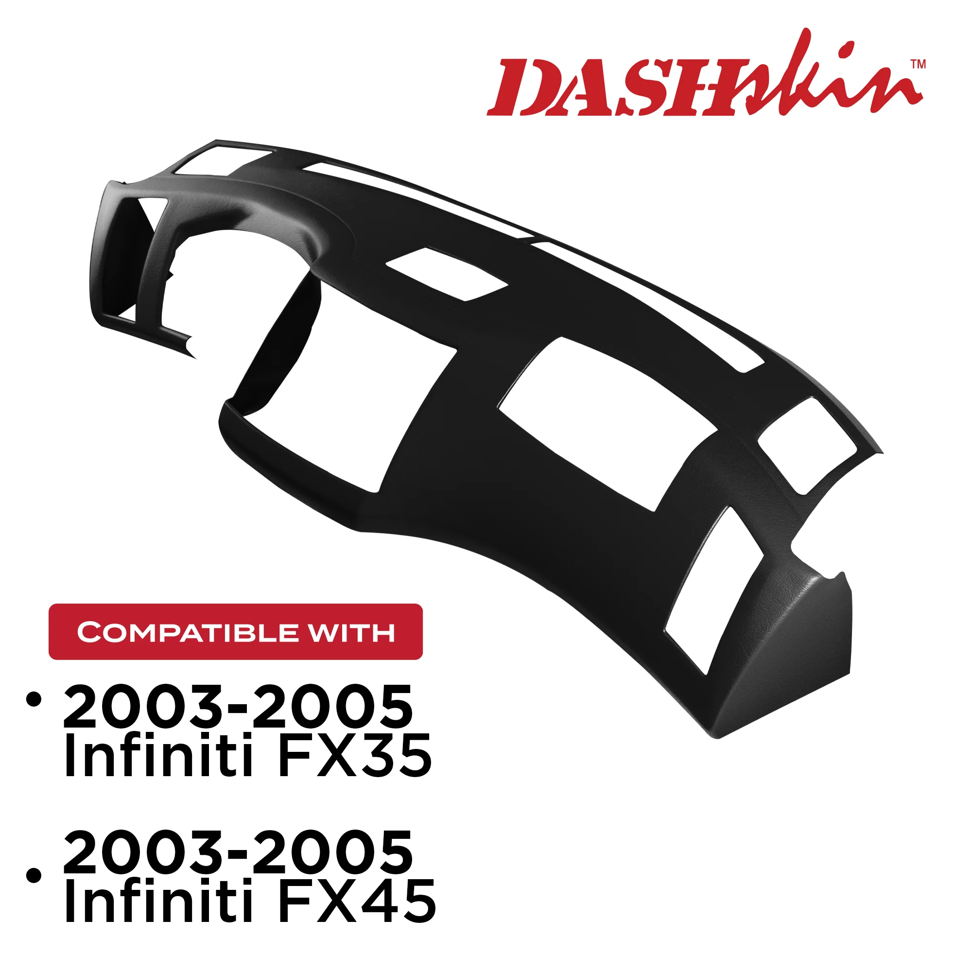 2003–2005 Infiniti FX35 / Infiniti FX45 Dash Cover – Hard Molded Plastic Overlay – Made in the USA - 0305FX - Image 5