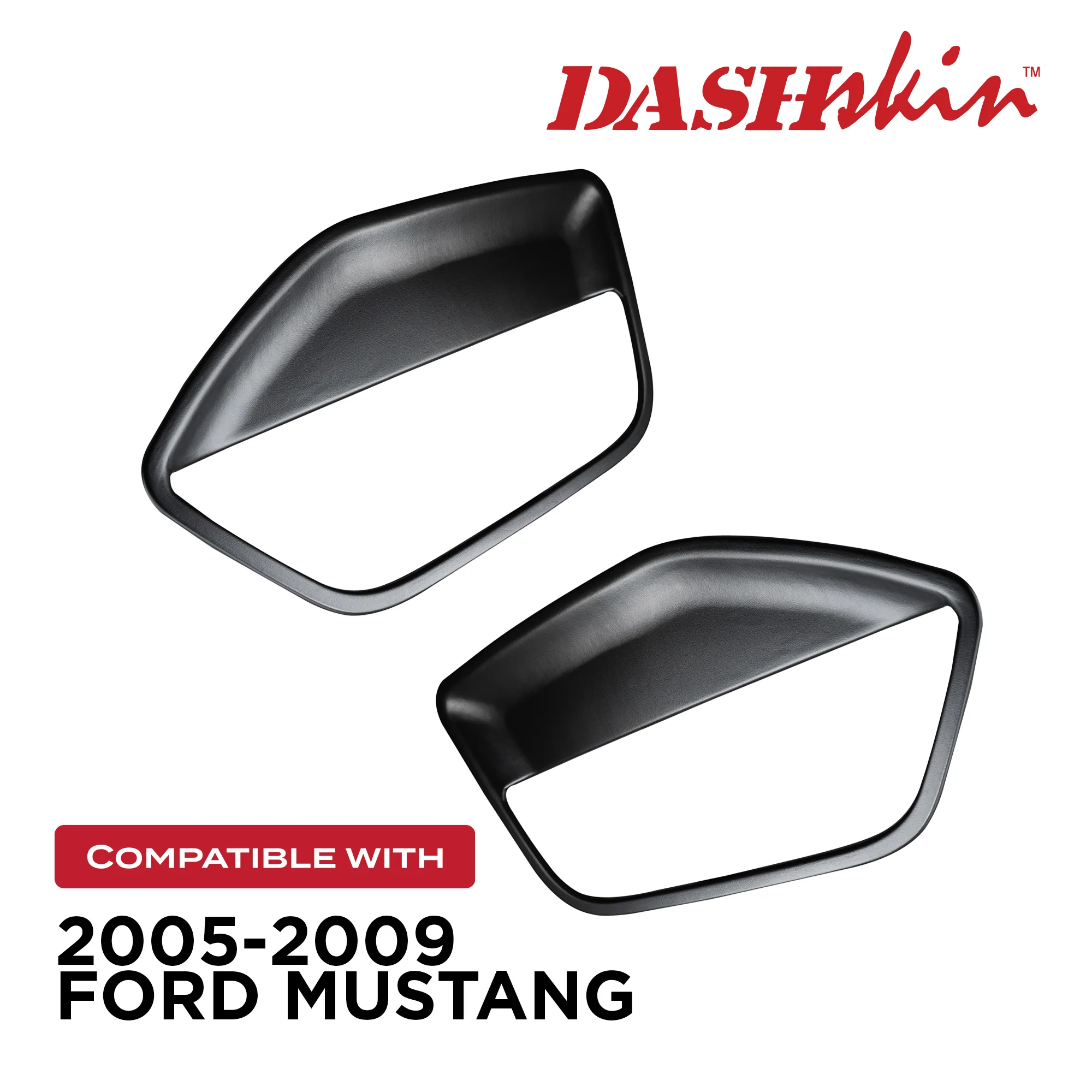 2005–2009 Ford Mustang Door Panel Inserts (Left & Right Pair) – Hard Molded Plastic – Made in the USA - 0509FMD - Image 5