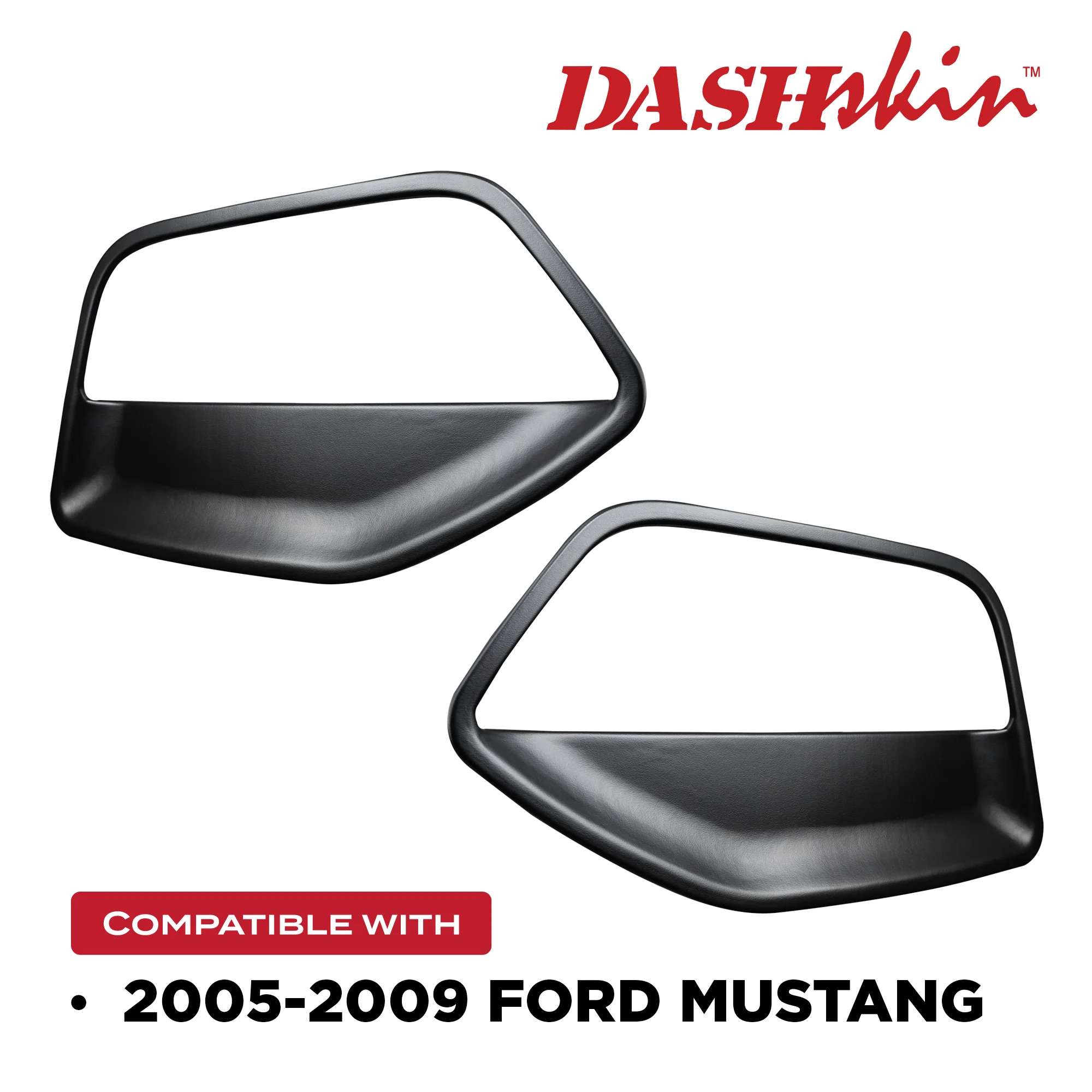 2005–2009 Ford Mustang Door Panel Inserts (Left & Right Pair) – Hard Molded Plastic – Made in the USA - 0509FMD - Image 9