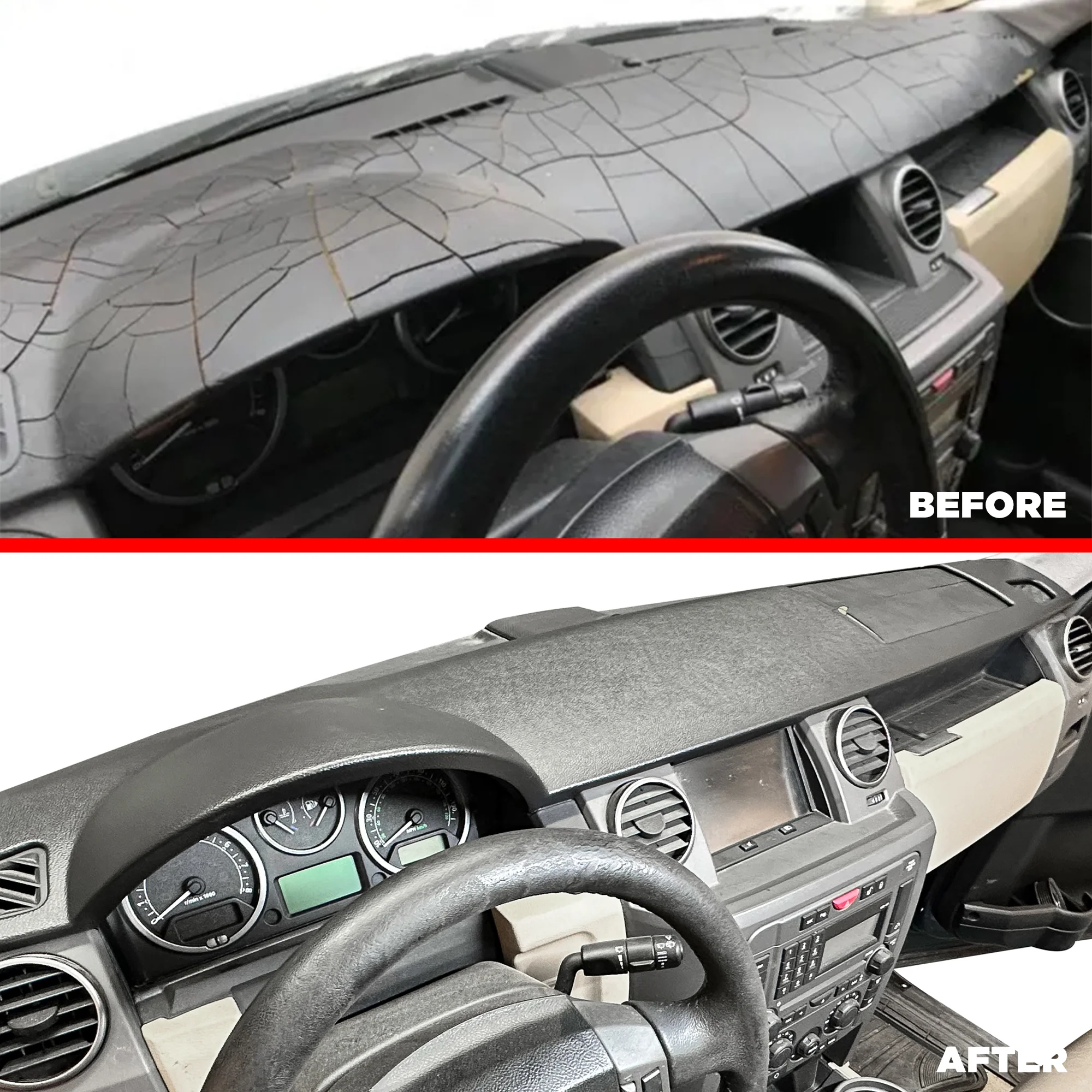 2005–2009 Land Rover LR3 / 2006–2009 Range Rover Sport Dash Cover – Hard Molded Plastic Overlay – Made in the USA - 0509LR3 - Image 6