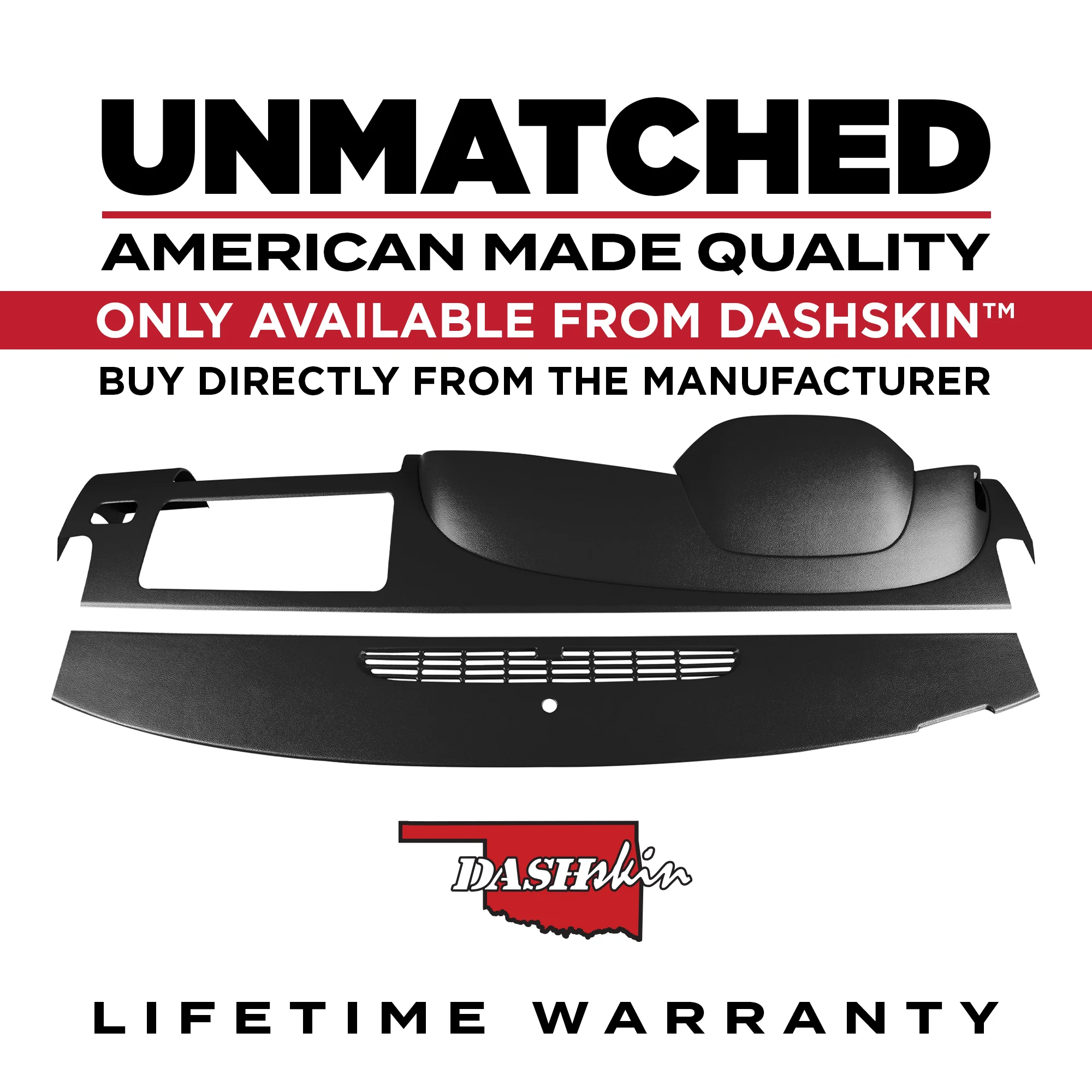 2007–2013 Chevrolet Silverado LS/LT & GMC Sierra SL/SLE Two-Piece Dash Cover Kit – Hard Molded Plastic Overlays – Made in the USA - 0713TM+GMWKIT - Image 4