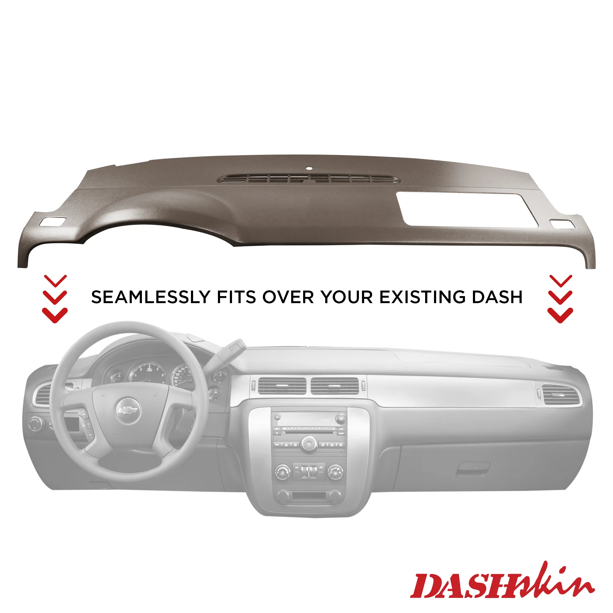 2007–2014 Chevrolet Tahoe / Chevrolet Suburban / GMC Yukon / Chevrolet Avalanche Dash Cover (Also Fits 2007–2014 Chevrolet Silverado LTZ & 2007–2013 GMC Sierra SLT/Denali) – Hard Molded Plastic Overlay – Made in the USA - Image 17