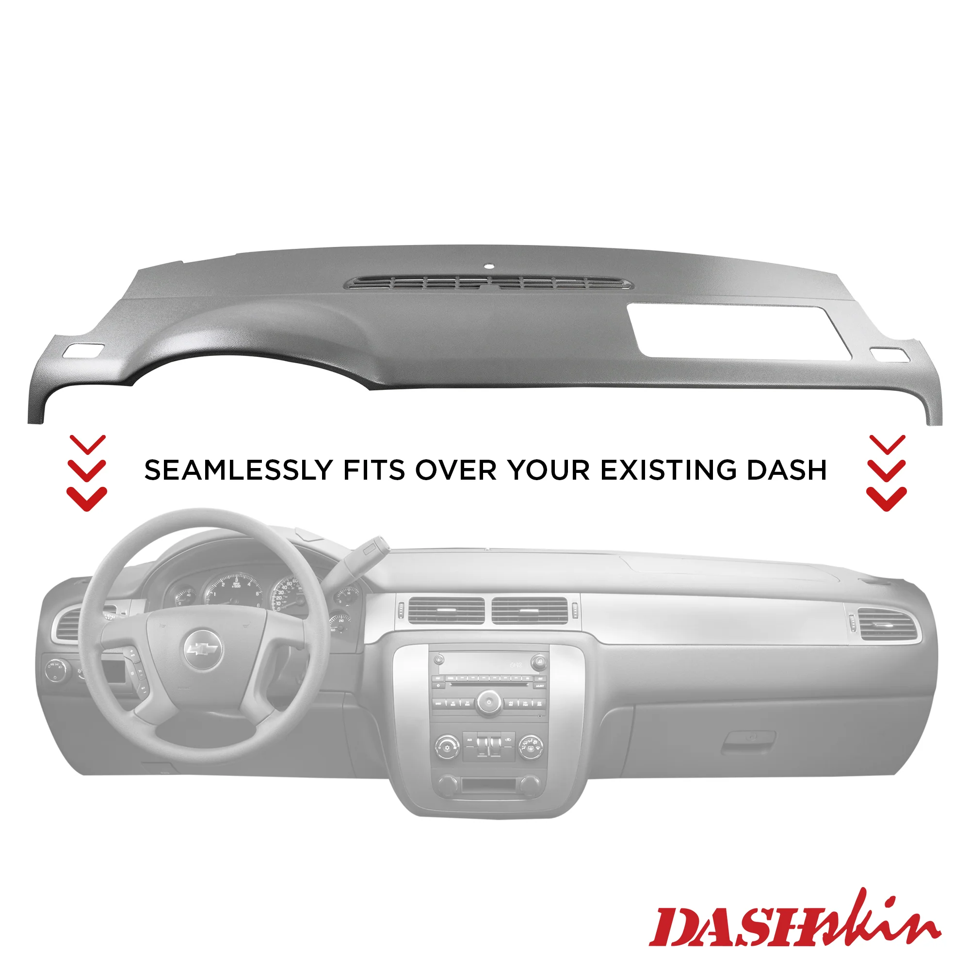 2007–2014 Chevrolet Tahoe / Chevrolet Suburban / GMC Yukon / Chevrolet Avalanche Dash Cover (Also Fits 2007–2014 Chevrolet Silverado LTZ & 2007–2013 GMC Sierra SLT/Denali) – Hard Molded Plastic Overlay – Made in the USA - Image 18