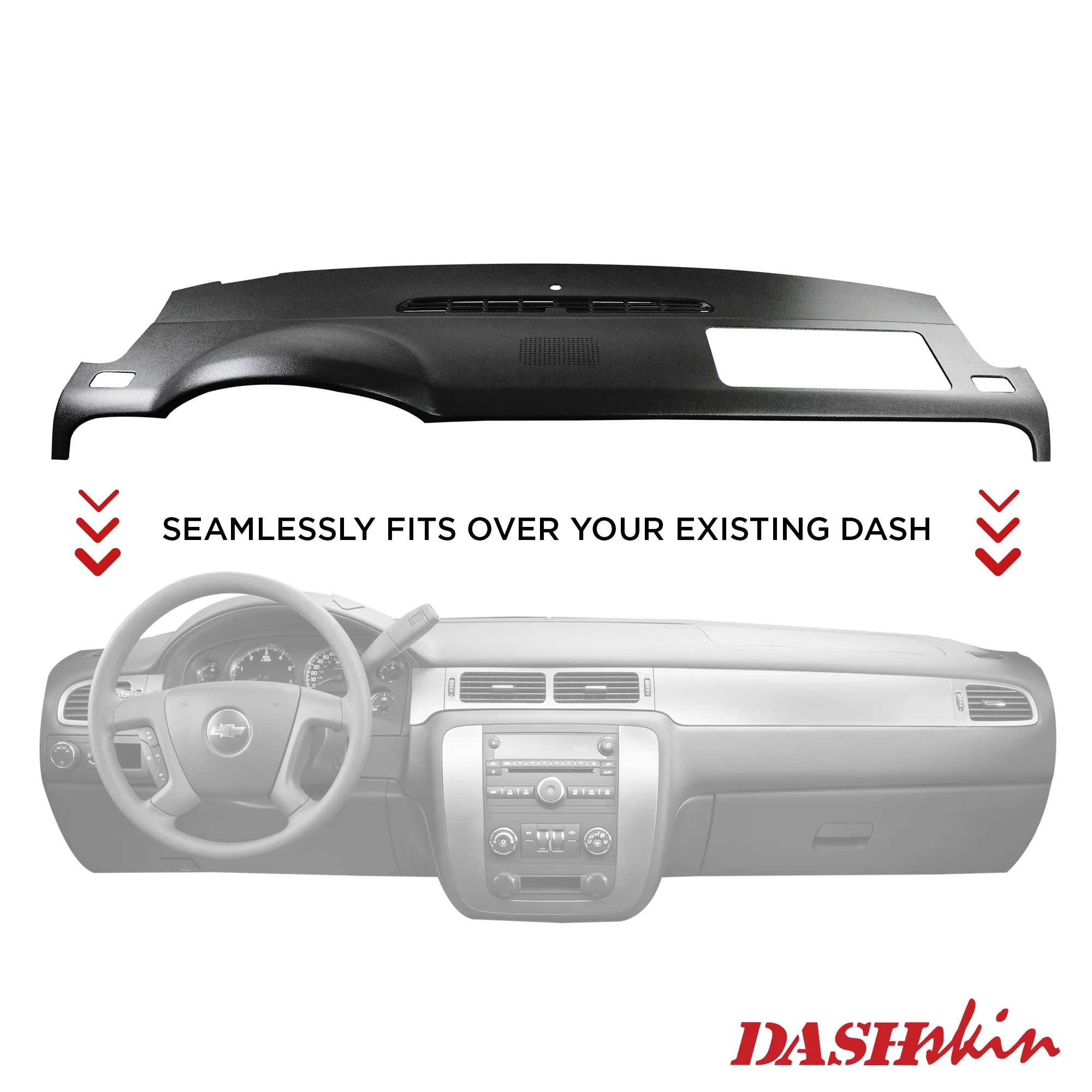 2007–2014 Chevrolet Tahoe / Chevrolet Suburban / GMC Yukon / Chevrolet Avalanche Dash Cover (Also Fits 2007–2014 Chevrolet Silverado LTZ & 2007–2013 GMC Sierra SLT/Denali) – Hard Molded Plastic Overlay – Made in the USA - Image 19