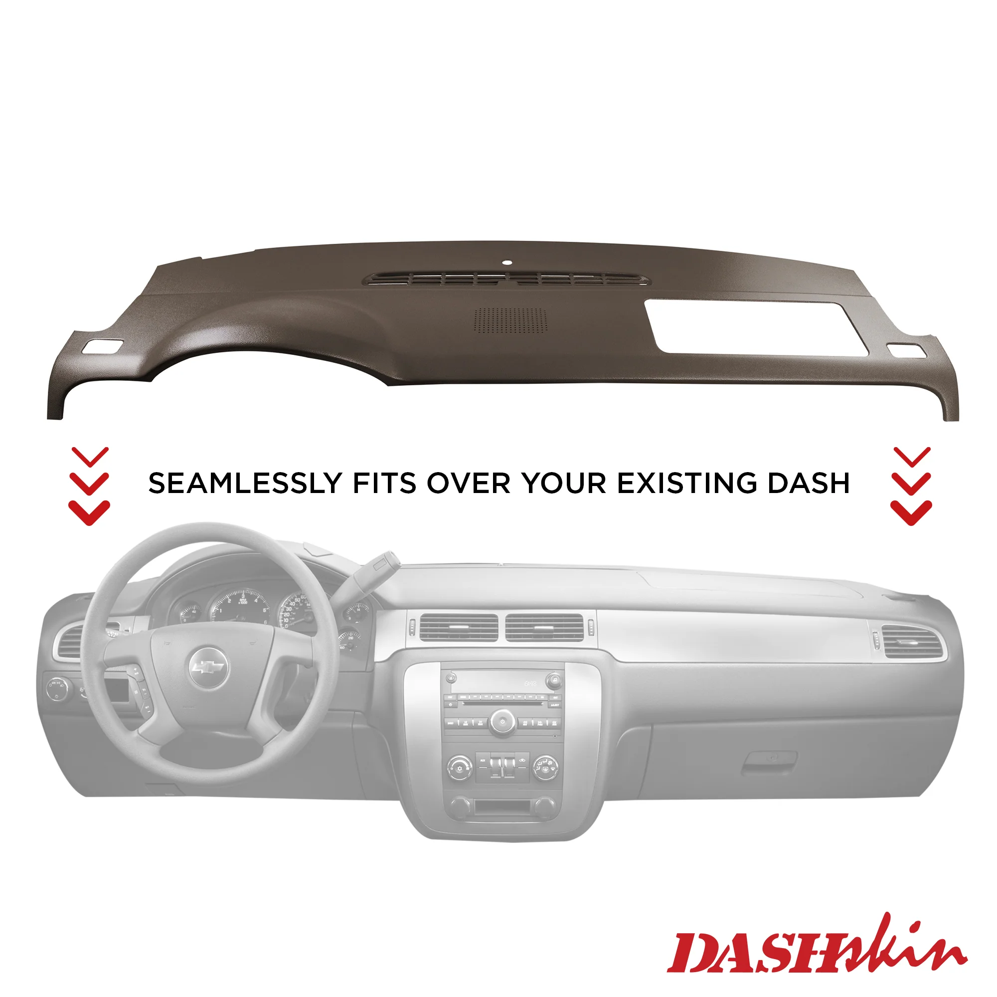 2007–2014 Chevrolet Tahoe / Chevrolet Suburban / GMC Yukon / Chevrolet Avalanche Dash Cover (Also Fits 2007–2014 Chevrolet Silverado LTZ & 2007–2013 GMC Sierra SLT/Denali) – Hard Molded Plastic Overlay – Made in the USA - Image 20