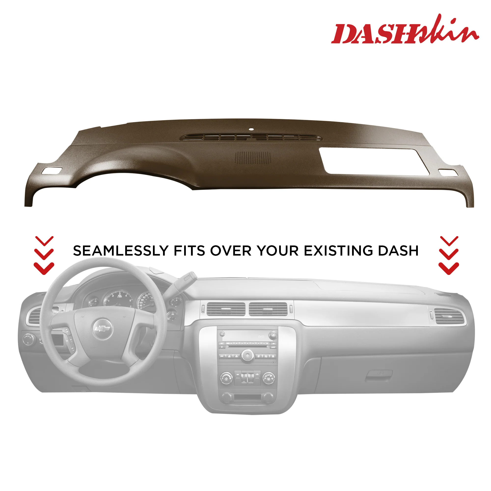 2007–2014 Chevrolet Tahoe / Chevrolet Suburban / GMC Yukon / Chevrolet Avalanche Dash Cover (Also Fits 2007–2014 Chevrolet Silverado LTZ & 2007–2013 GMC Sierra SLT/Denali) – Hard Molded Plastic Overlay – Made in the USA - Image 21