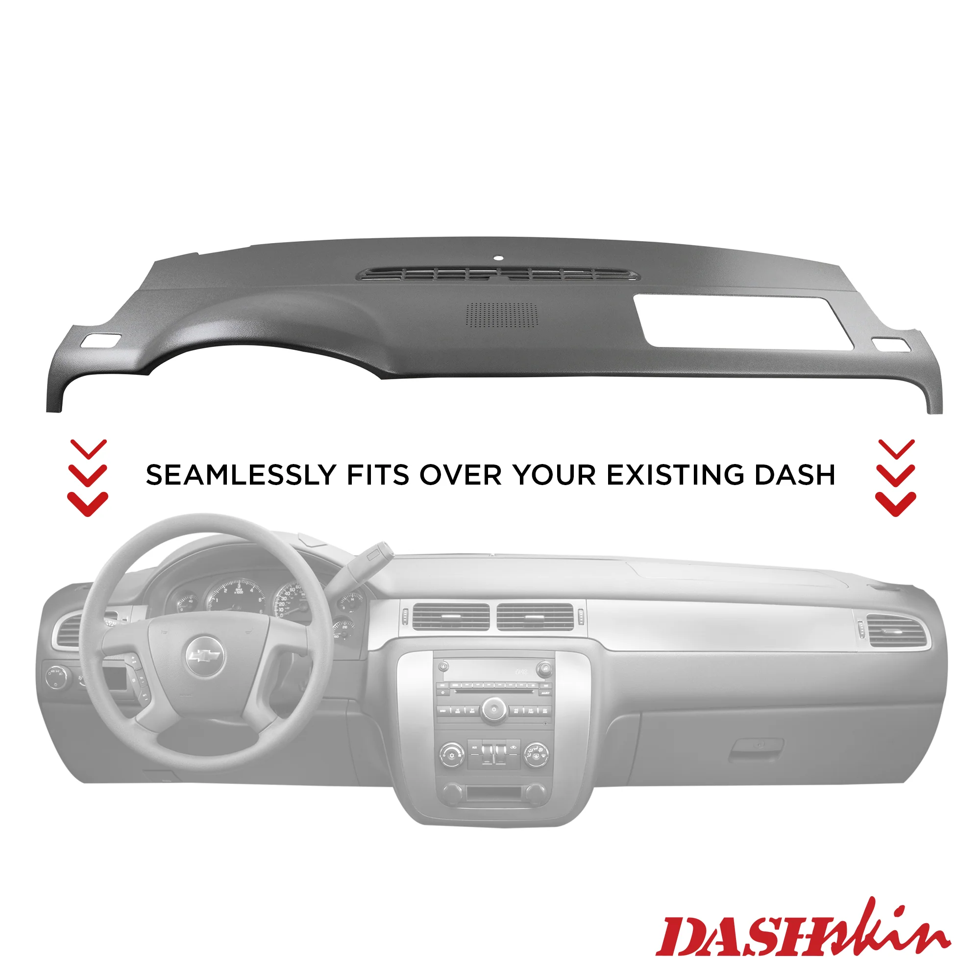 2007–2014 Chevrolet Tahoe / Chevrolet Suburban / GMC Yukon / Chevrolet Avalanche Dash Cover (Also Fits 2007–2014 Chevrolet Silverado LTZ & 2007–2013 GMC Sierra SLT/Denali) – Hard Molded Plastic Overlay – Made in the USA - Image 22