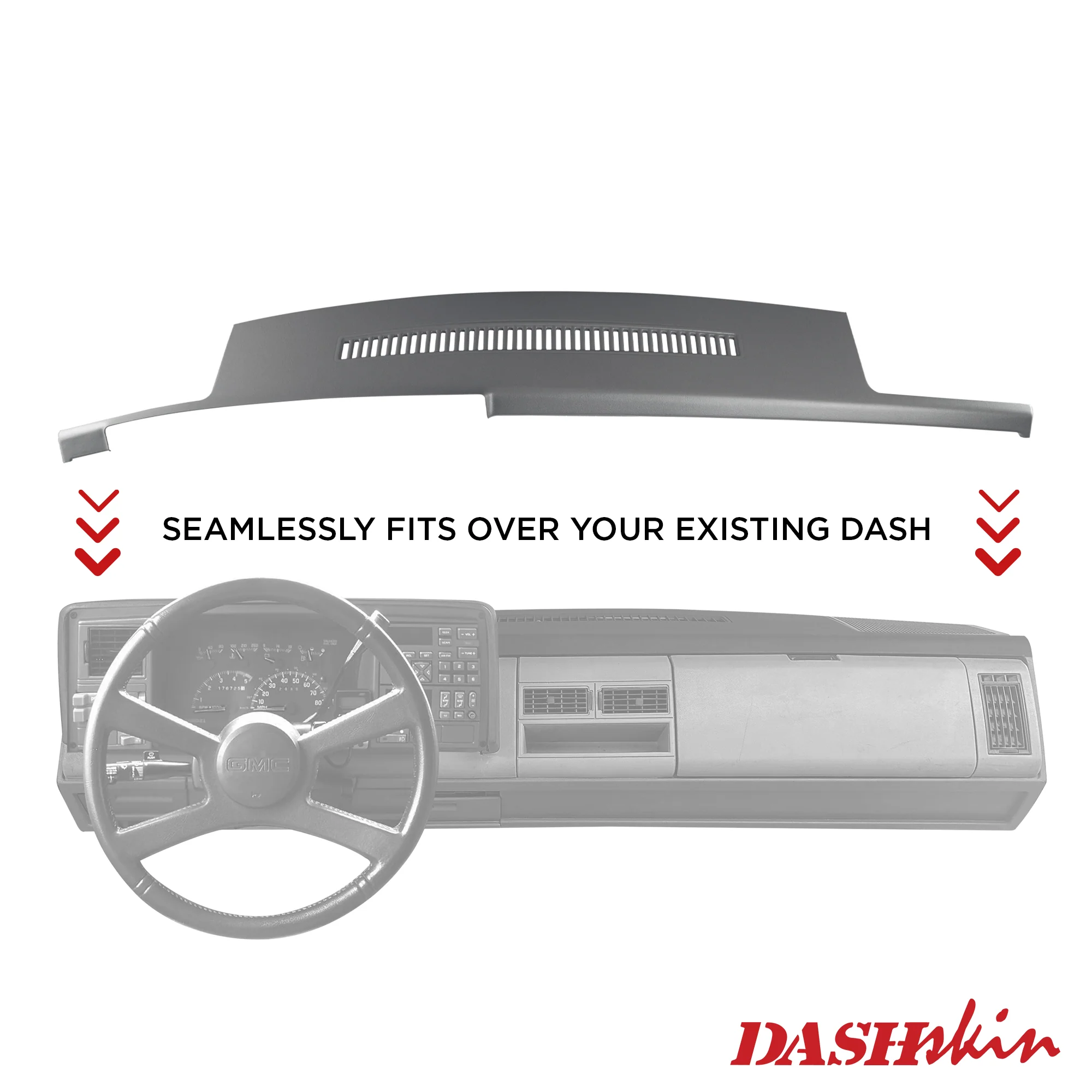 1988–1994 Chevrolet C/K 1500–3500 / GMC C/K 1500–3500 Truck & SUV Dash Cover with Defrost Louvers – Hard Molded Plastic Overlay – Made in the USA - 8894GM - Image 19