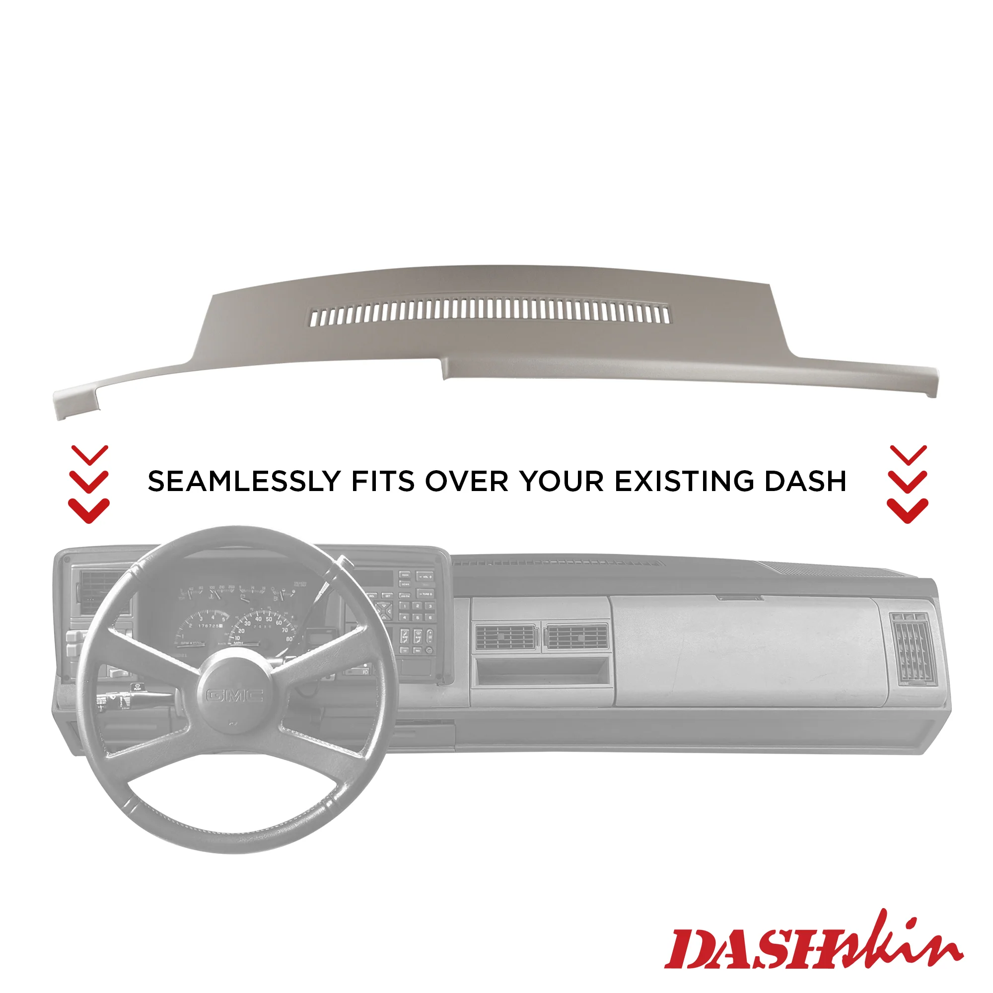1988–1994 Chevrolet C/K 1500–3500 / GMC C/K 1500–3500 Truck & SUV Dash Cover with Defrost Louvers – Hard Molded Plastic Overlay – Made in the USA - 8894GM - Image 20
