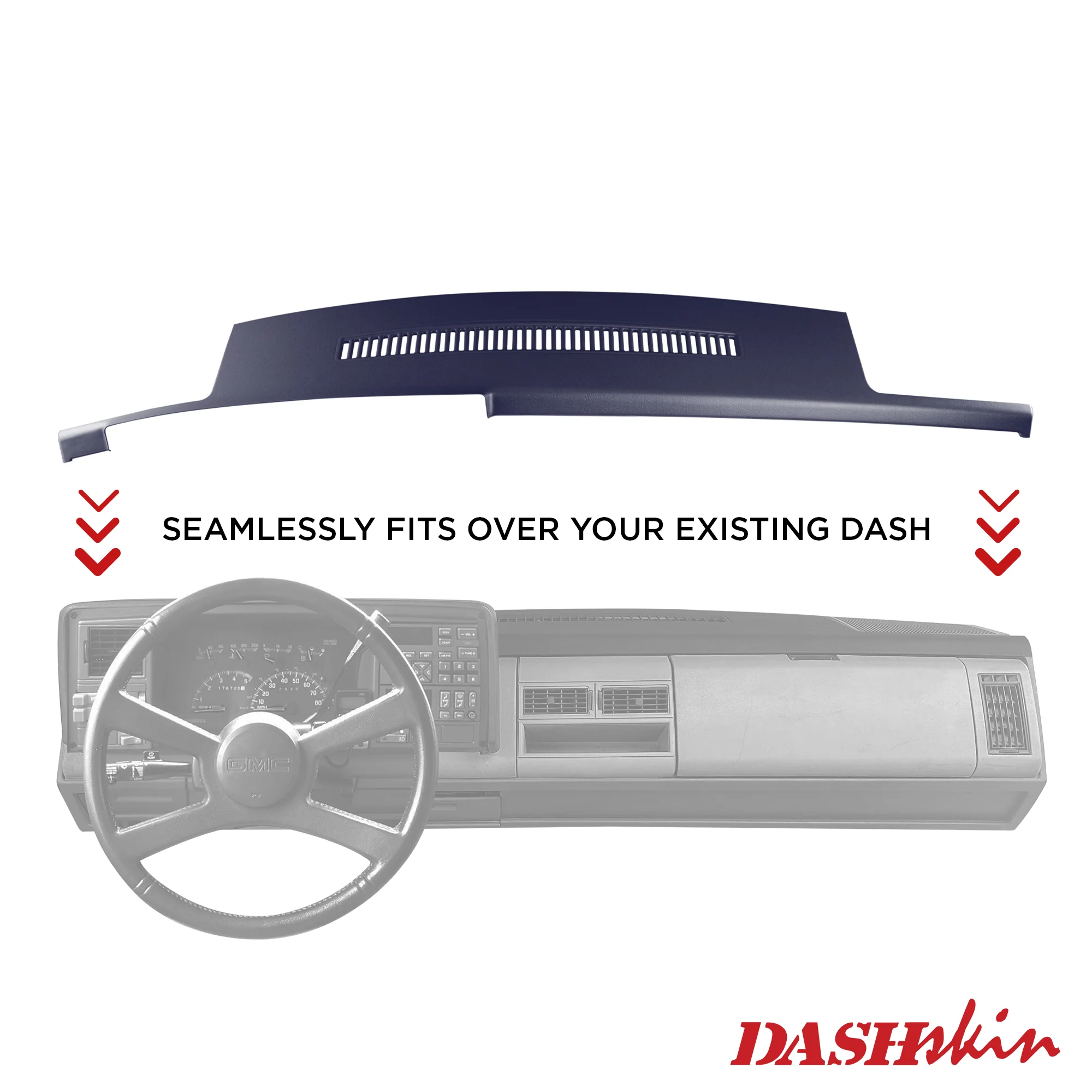 1988–1994 Chevrolet C/K 1500–3500 / GMC C/K 1500–3500 Truck & SUV Dash Cover with Defrost Louvers – Hard Molded Plastic Overlay – Made in the USA - 8894GM - Image 22