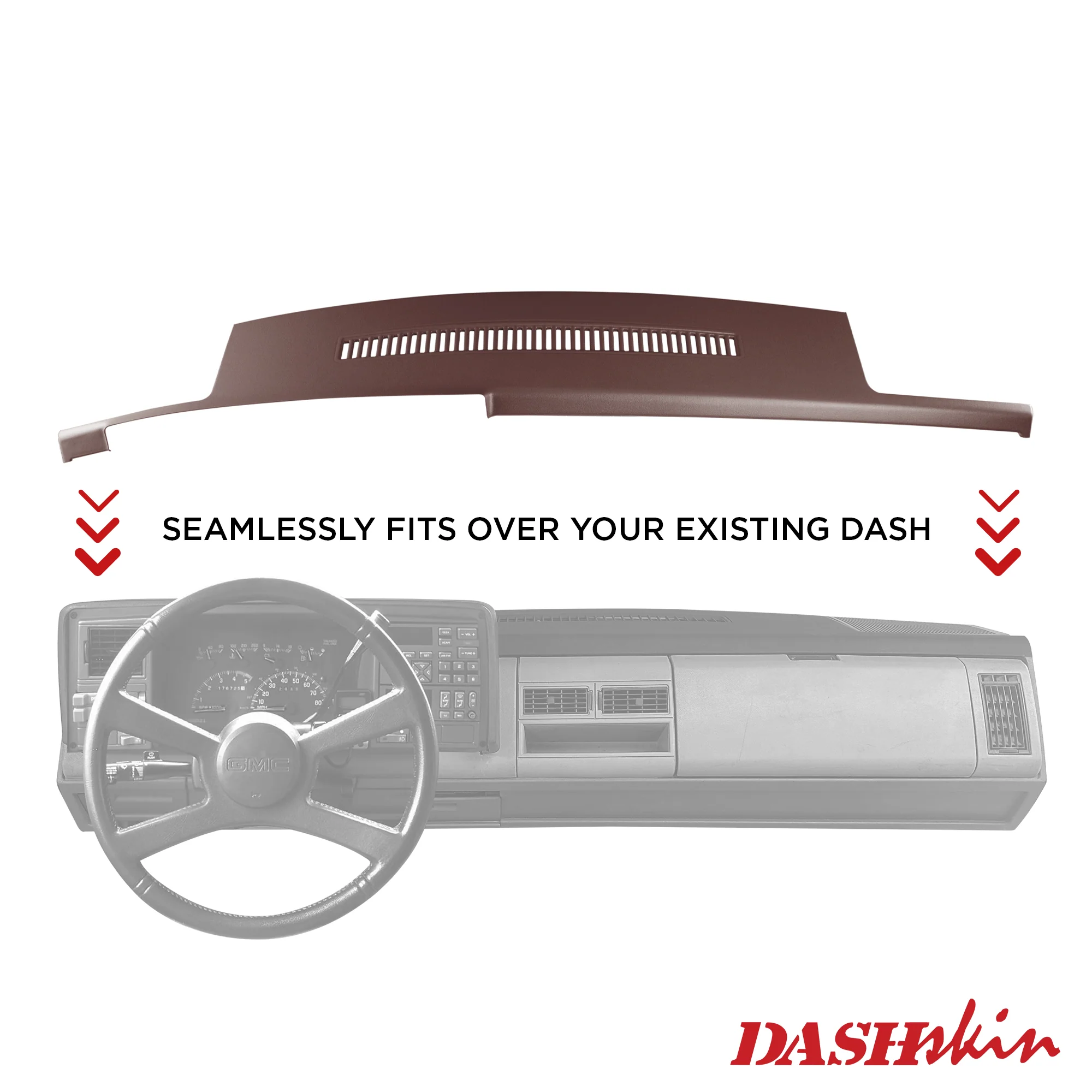 1988–1994 Chevrolet C/K 1500–3500 / GMC C/K 1500–3500 Truck & SUV Dash Cover with Defrost Louvers – Hard Molded Plastic Overlay – Made in the USA - 8894GM - Image 23