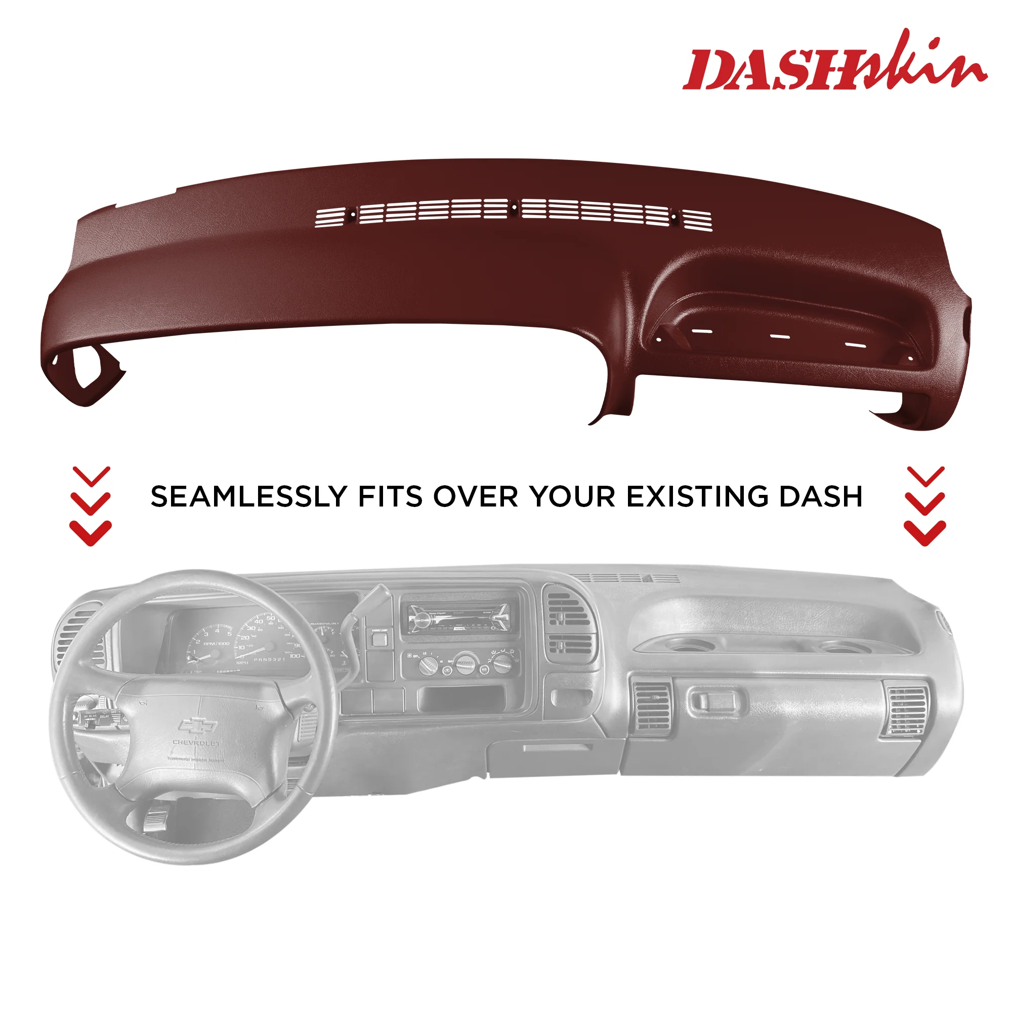 1995–1996 Chevrolet C/K 1500–3500 / GMC C/K 1500–3500 / Chevrolet Tahoe / Chevrolet Suburban / GMC Yukon Dash Cover – Hard Molded Plastic Overlay – Made in the USA -9596GM - Image 20