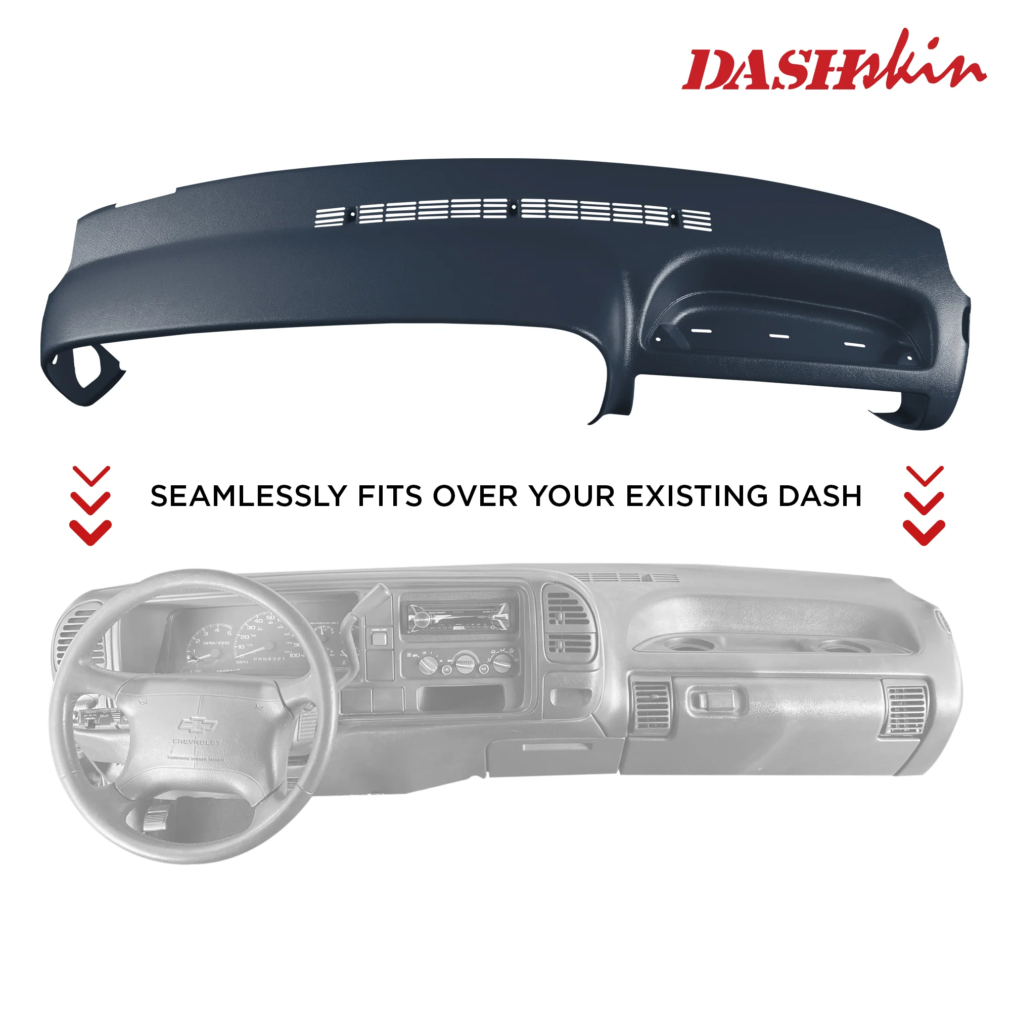 1995–1996 Chevrolet C/K 1500–3500 / GMC C/K 1500–3500 / Chevrolet Tahoe / Chevrolet Suburban / GMC Yukon Dash Cover – Hard Molded Plastic Overlay – Made in the USA -9596GM - Image 21