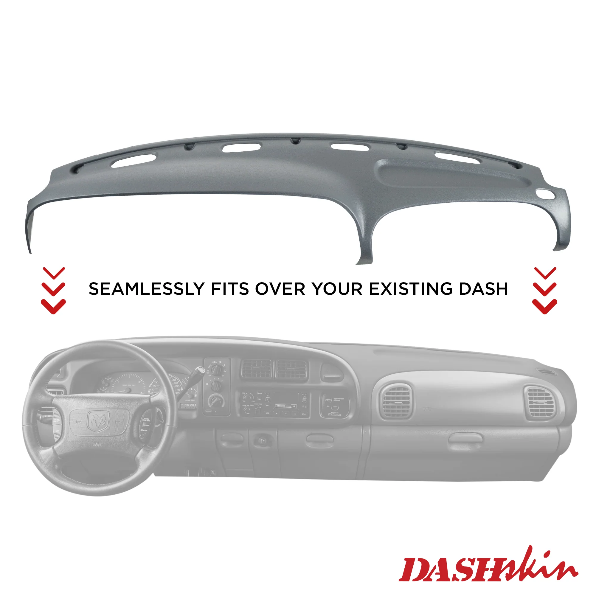 1998–2001 Dodge Ram 1500 / 1998–2002 Dodge Ram 2500 & Dodge Ram 3500 Dash Cover – Hard Molded Plastic Overlay – Made in the USA - 9801DR - Image 17