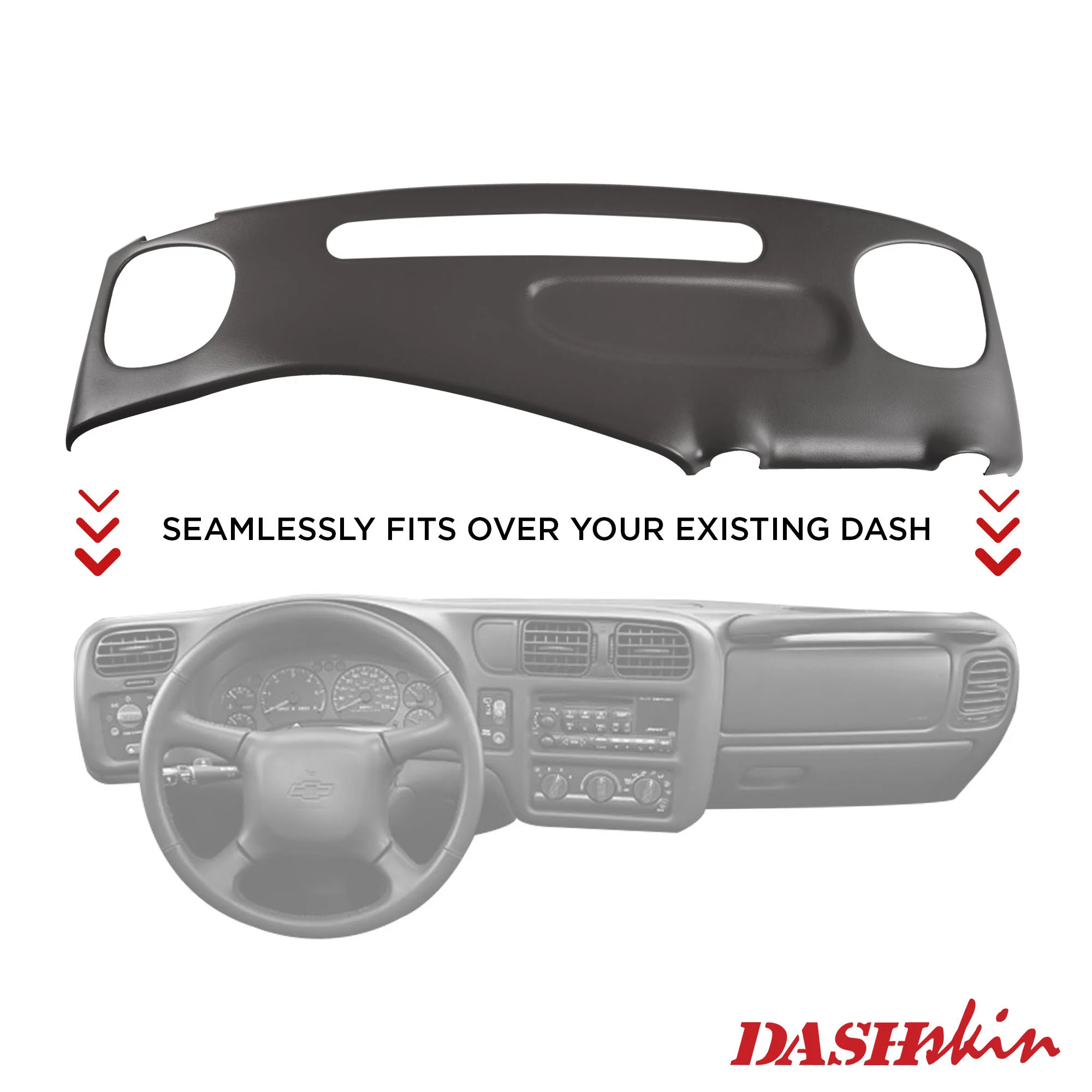 1998–2004 Chevrolet Blazer / Oldsmobile Bravada / GMC Jimmy / GMC Sonoma / Chevrolet S-10 Dash Cover – Hard Molded Plastic Overlay – Made in the USA - 9802CB - Image 4