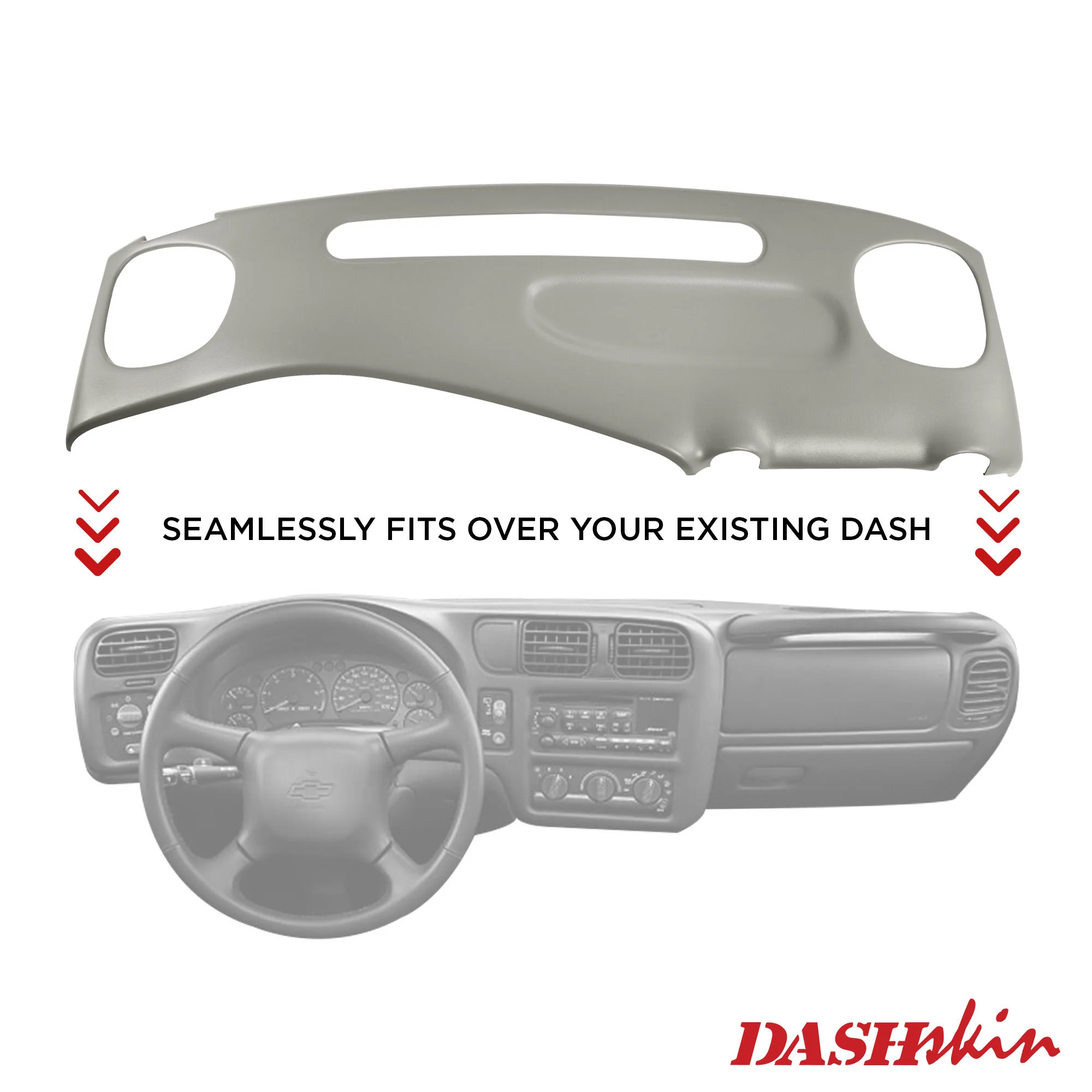 1998–2004 Chevrolet Blazer / Oldsmobile Bravada / GMC Jimmy / GMC Sonoma / Chevrolet S-10 Dash Cover – Hard Molded Plastic Overlay – Made in the USA - 9802CB - Image 5