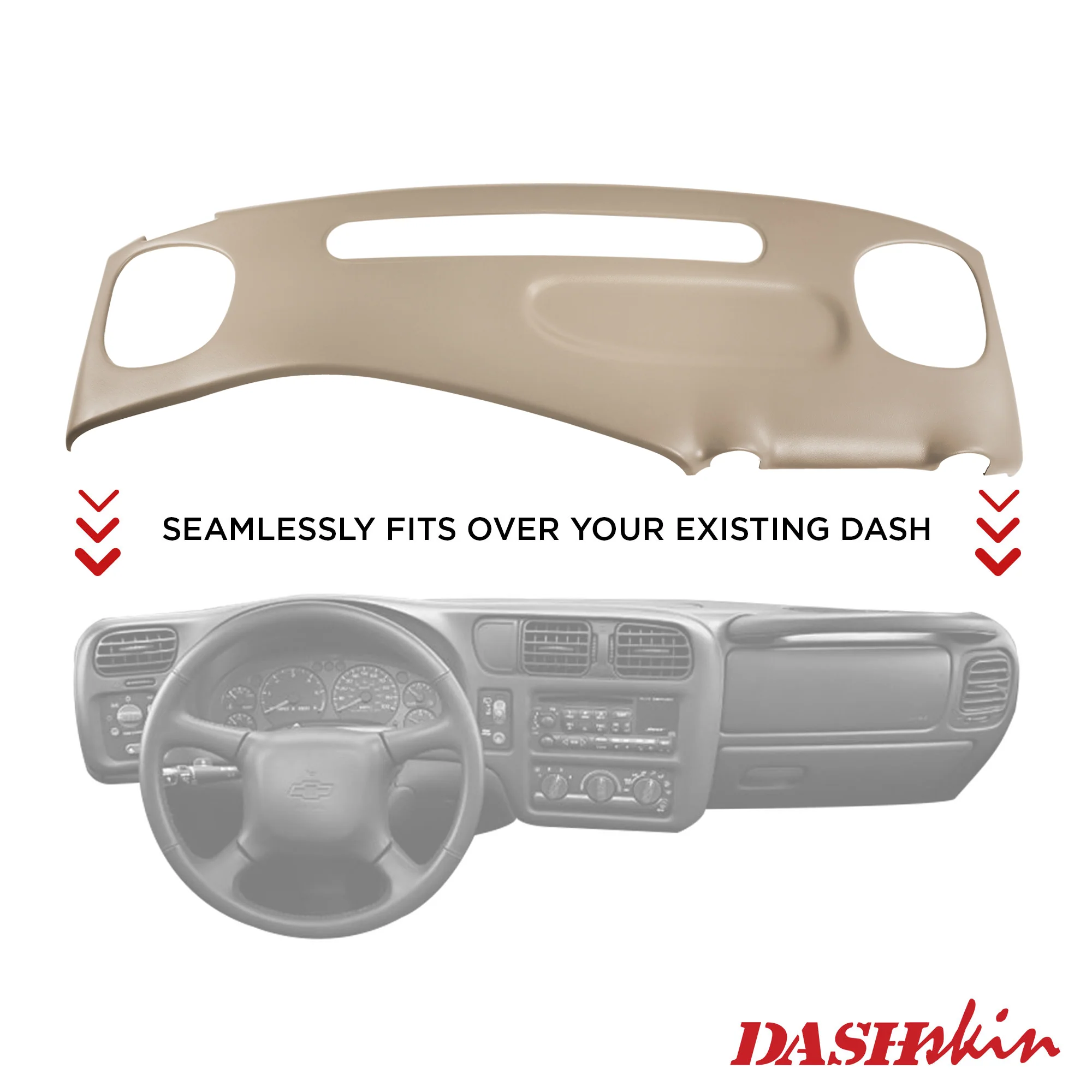 1998–2004 Chevrolet Blazer / Oldsmobile Bravada / GMC Jimmy / GMC Sonoma / Chevrolet S-10 Dash Cover – Hard Molded Plastic Overlay – Made in the USA - 9802CB - Image 6