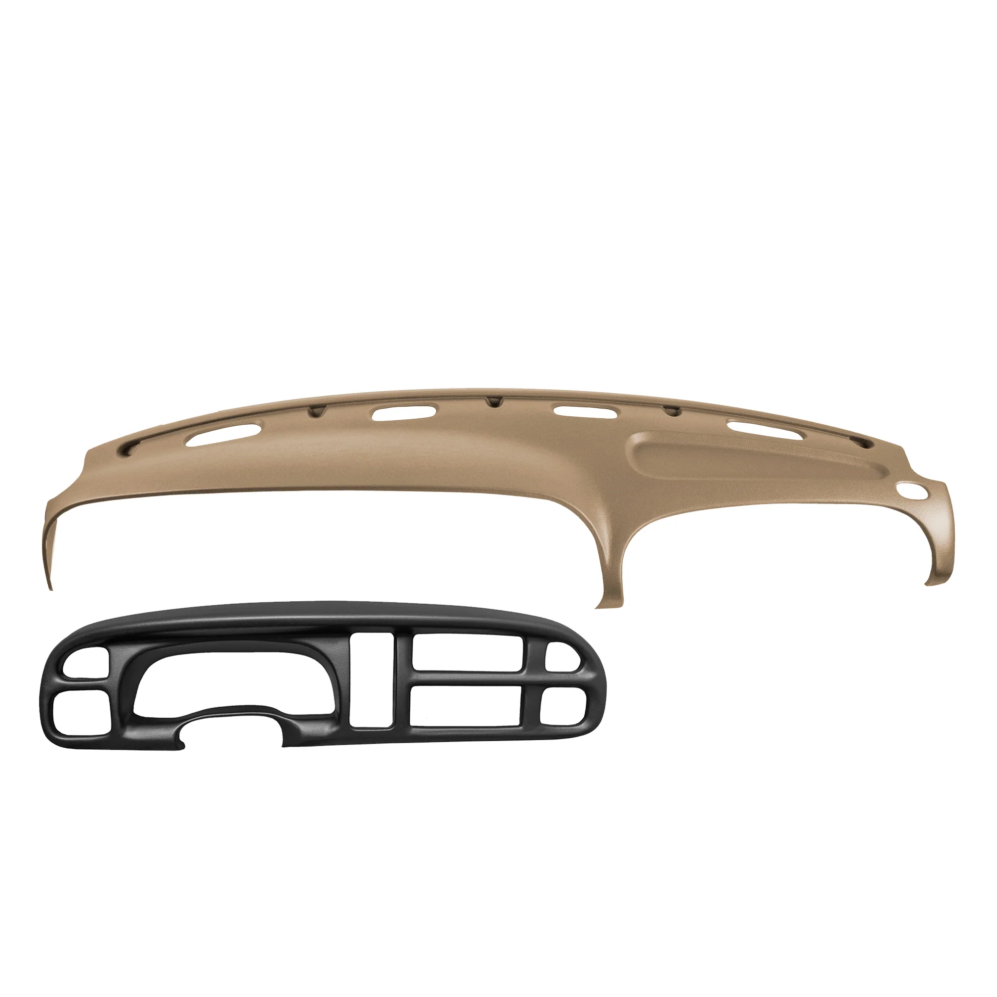 1999–2001 Dodge Ram 1500 / 1999–2002 Dodge Ram 2500 & Dodge Ram 3500 Dash Cover + Gauge Bezel Cover Combo – Hard Molded Plastic Overlays – Made in the USA - 9801DR+BZKIT - Image 14