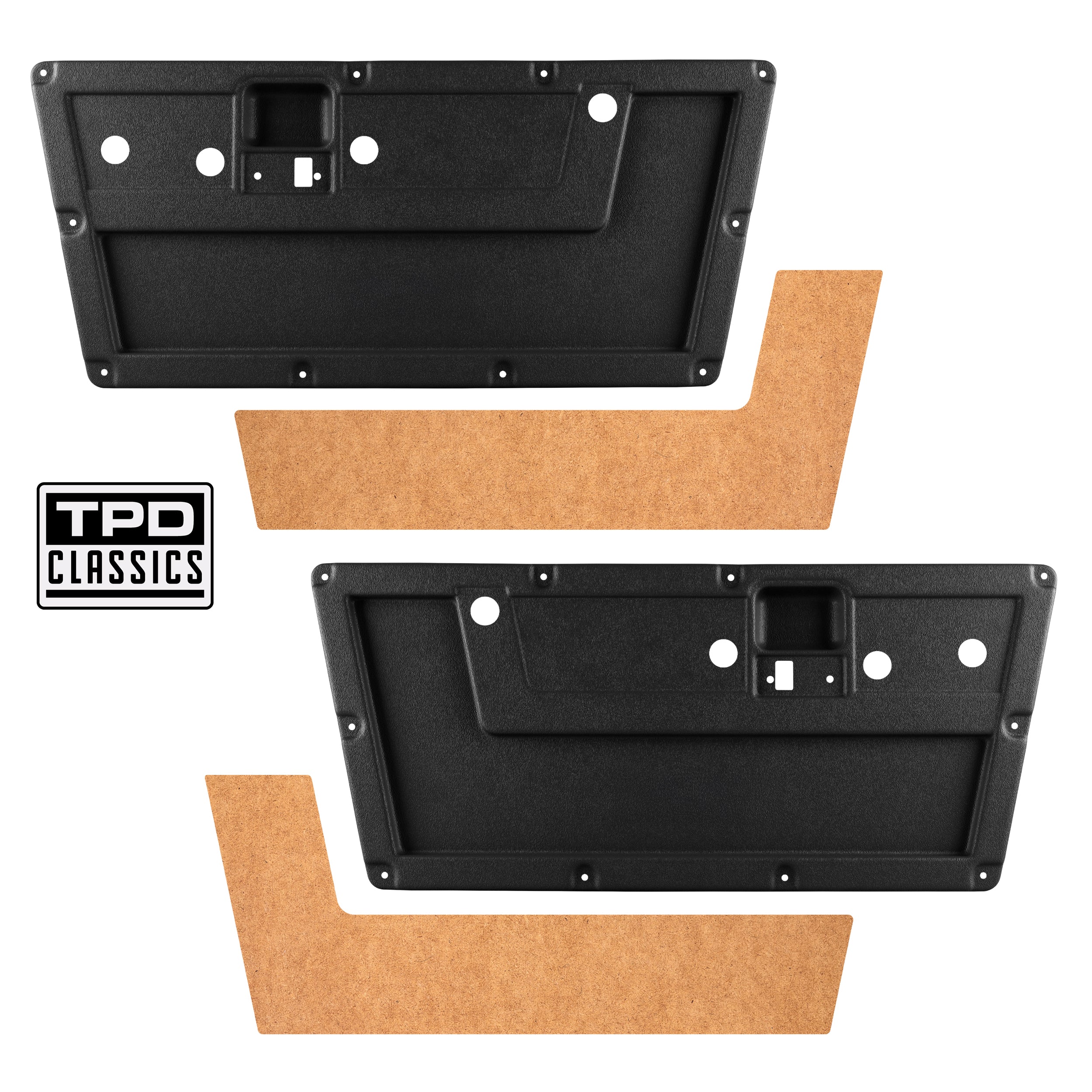 TPD Classics CUSTOMLINE Molded ABS Door Panel Set for 1968-1977 Ford Bronco - Image 3